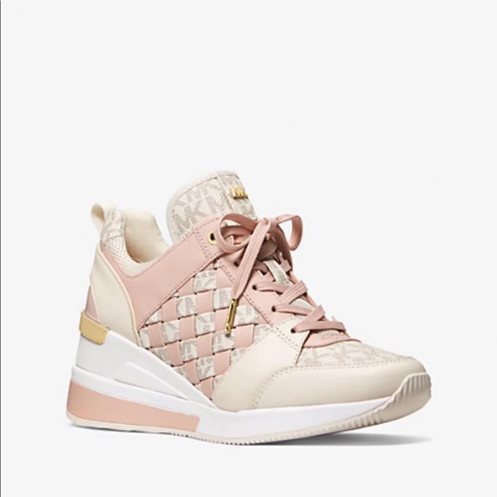 Michael Kors Georgie Logo and Leather Trainer